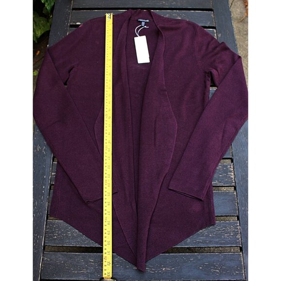 New w/Tags Eileen Fisher "Angle Cardigan in Tencel Silk Interlock" Raisonette M - Picture 7 of 10